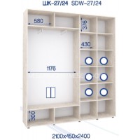 Шкаф-купе ШК-27/24
