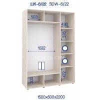 Шкаф-купе ШК-6/22