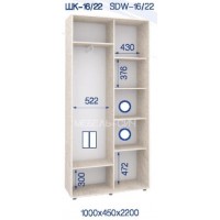 Шкаф-купе ШК-16/22