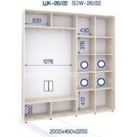 Шкаф-купе ШК-26/22